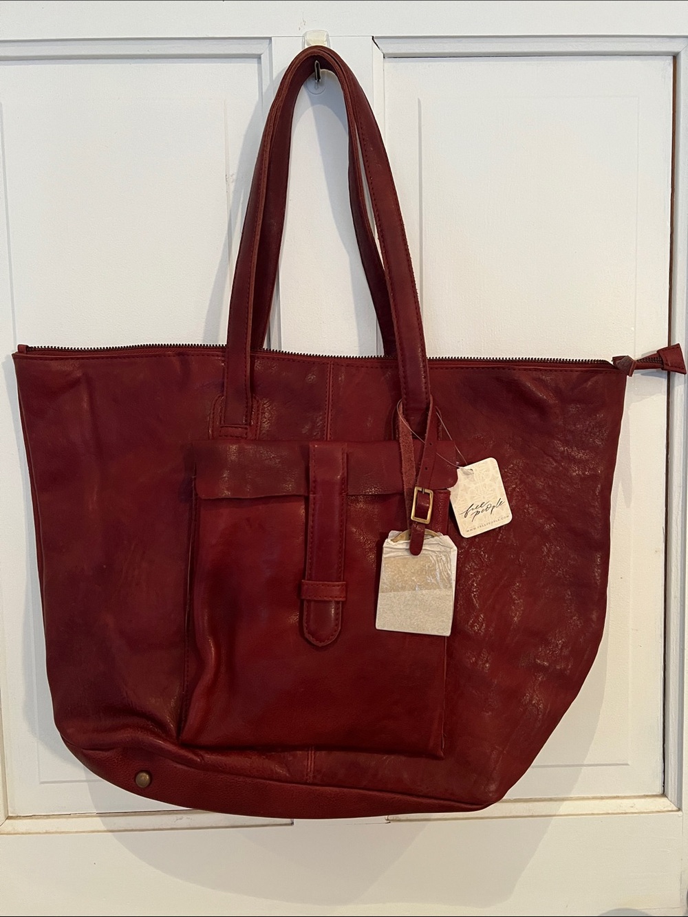 We The Free Heritage Leather Tote Bag by Free People.